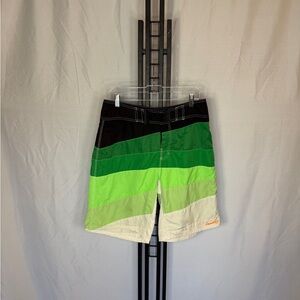 Reef Vibrant Green and Cream Men's Board Shorts